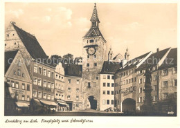 73104420 Landsberg Lech Hauptplatz Schmalzturm Landsberg Lech - Landsberg