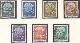 BRD  259-265, Gestempelt, Heuss, 1957 - Gebruikt