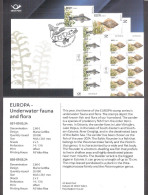 Europa – Underwater Fauna Fish And Flora 2024 Estonia Stamp Presemtation Card (eng) Mi 1105-6 - Estland