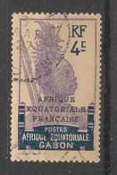 GABON - 1924-27 - N°YT. 90 - Guerrier 4c Bleu - Oblitéré / Used - Usati