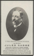 DP. JULES SABBE - LIBEERT - VANLUCHENE ° HARELBEKE 1847- + KORTRIJK 1928 - Religion & Esotérisme