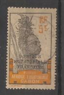 GABON - 1924-27 - N°YT. 91 - Guerrier 5c Jaune-orange - Oblitéré / Used - Gebruikt