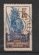 GABON - 1924-27 - N°YT. 93 - Guerrier 10c Bleu Et Brun - Oblitéré / Used - Usados