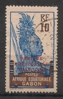 GABON - 1924-27 - N°YT. 93 - Guerrier 10c Bleu Et Brun - Oblitéré / Used - Usados