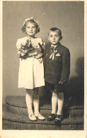 Children Portraits Vintage Studio Photo Postcard - Ritratti