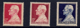 Monaco //  1948-1949  // Prince Louis II  Timbres Neufs** MNH  No. Y&T 305A-305B-306 - Unused Stamps