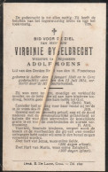 Aalter, Aeltre, 1914, Virgenie Gyselbrecht, Moens - Images Religieuses