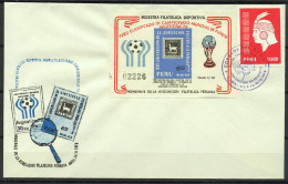 Peru 1978 Football Soccer World Cup Commemorative Cover With Vignette - 1978 – Argentina