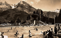 Postcard Switrzerland Adelboden Schwimmbad Swimming Pool Animated Photo Grossloner - Steghorn - Adelboden