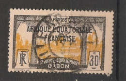 GABON - 1924-27 - N°YT. 98 - Libreville 30c Gris Et Ocre - Oblitéré / Used - Used Stamps