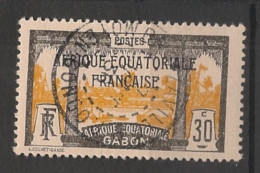 GABON - 1924-27 - N°YT. 98 - Libreville 30c Gris Et Ocre - Oblitéré / Used - Usati