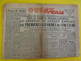 Journal L'Ouest France Du 25 Mai 1945. Guerre  De Gaulle Pétain Doenitz Tokio Bombardé Suicide Himmler - Altri & Non Classificati