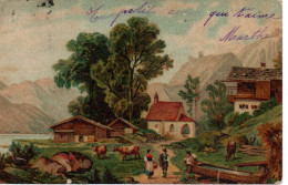 Illustration Petit Village De Montagne - Non Classés