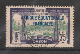 GABON - 1924-27 - N°YT. 99 - Libreville 35c Violet Et Vert - Oblitéré / Used - Usati