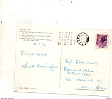 1961   CARTOLINA   CON ANNULLO AOSTA     + TARGHETTA SERVE AIUTO 113 - 1961-70: Poststempel