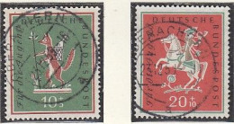 BRD  286-287, Gestempelt, Jugend: Volkslieder, 1958 - Oblitérés