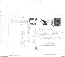1961  CARTOLINA CON ANNULLO  ROMA  + TARGHETTA USATE IL TRIANGOLO - 1961-70: Poststempel
