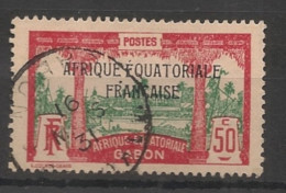 GABON - 1924-27 - N°YT. 103 - Libreville 50c Rouge Et Vert - Oblitéré / Used - Usati