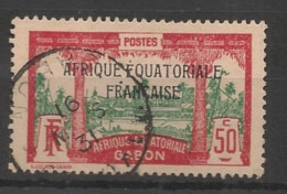 GABON - 1924-27 - N°YT. 103 - Libreville 50c Rouge Et Vert - Oblitéré / Used - Gebraucht