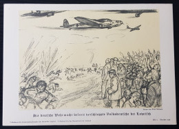 GERMANY THIRD 3rd REICH ORIGINAL RARE WILLRICH VDA MAXI CARD PRINT 'THE WEHRMACHT' - Oorlog 1939-45