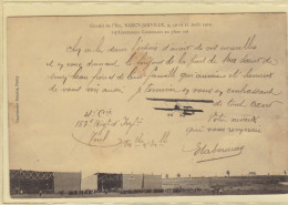 Circuit De L'Est - Nancy-Jarville, 9, 10 Et 11 Août 1910 - Le Lieutenant Camermannn En Plein Vol - Aviadores