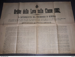 1902   MANIFESTO  ACIREALE - Historical Documents