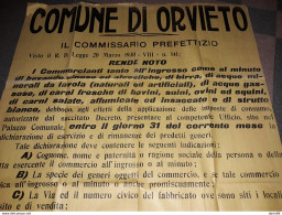 1930 MANIFESTO ORVIETO - Posters