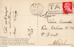 1942  CARTOLINA CON ANNULLO  BARI       +  TARGHETTA - Storia Postale