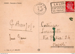1941  CARTOLINA CON ANNULLO  FIRENZE        +  TARGHETTA - Marcophilia
