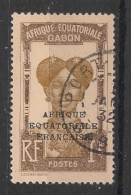 GABON - 1924-27 - N°YT. 105 - Femme Bantou 1f Brun - Oblitéré / Used - Gebraucht