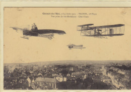 Circuit De L'Est - Nancy-Jarville, 7, 8, 9 Août 1910 - Troyes 1ère étape - Vue Prise De Ste-Madeleine - Côté Ouest - Autres & Non Classés