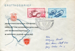 X0498 Germany,ddr - Cover Fdc 1963  World Moto Cross In Apolda, - Moto