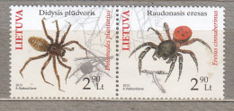 LITHUANIA 2012 Fauna Insects Spiders MNH(**) Mi 1100-1101 #Lt861 - Spiders