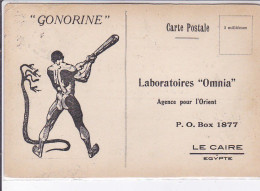 PUBLICITE : Laboratoire Omnia "la Gonorine" Le Caire - Egypte - état - Advertising