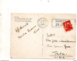 1950  CARTOLINA CON ANNULLO ROMA  + TARGHETTA - 1946-60: Poststempel