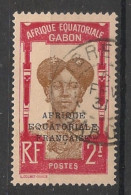 GABON - 1924-27 - N°YT. 106 - Femme Bantou 2f Carmin - Oblitéré / Used - Oblitérés