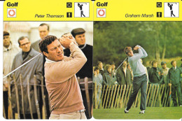 GF1624 - FICHES GOLF - PETER THOMSON - GRAHAM MARSH - TONY JACKLIN - HOWARD CLARK - DAI REES - HENRY COTTON - Otros & Sin Clasificación