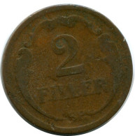 2 FILLER 1927 HUNGRÍA HUNGARY Moneda #AY623.E.A - Hongrie