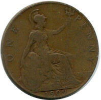 PENNY 1909 UK GREAT BRITAIN Coin #AZ699.U.A - D. 1 Penny