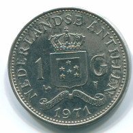1 GULDEN 1971 ANTILLAS NEERLANDESAS Nickel Colonial Moneda #S11936.E.A - Niederländische Antillen