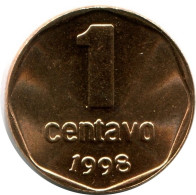 1 CENTAVO 1998 ARGENTINIEN ARGENTINA Münze UNC #M10132.D.A - Argentinië