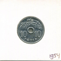 10 LEPTA 1954 GRECIA GREECE Moneda #AK409.E.A - Greece