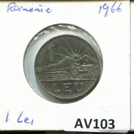 1 LEU 1966 RUMÄNIEN ROMANIA Münze #AV103.D.A - Roumanie