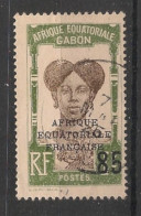 GABON - 1925 - N°YT. 109 - Femme Bantou 85 Sur 1f Vert-olive - Oblitéré / Used - Oblitérés