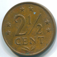 2 1/2 CENT 1971 ANTILLES NÉERLANDAISES Bronze Colonial Pièce #S10498.F.A - Niederländische Antillen