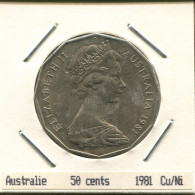 50 CENTS 1981 AUSTRALIA Coin #AS255.U.A - 50 Cents