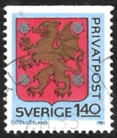 SUEDE Armoiries De Provinces Du Sud  - Poste Privée - Ostergotland - Used Stamps