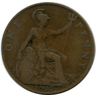 PENNY 1917 UK GBAN BRETAÑA GREAT BRITAIN Moneda #AZ859.E.A - D. 1 Penny