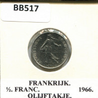 1/2 FRANC 1966 FRANCE Pièce #BB517.F.A - 1/2 Franc