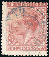 Madrid - Edi O 188 - 15 Céntimos - Mat Fech. Tp. II Azul "Pinto" - Used Stamps